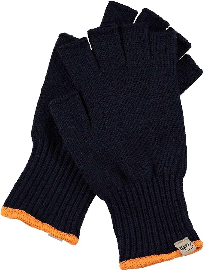 Merino Wool Fingerless Gloves - Hunting and Fishing Liner - Half Finger Warm Knitted Gloves