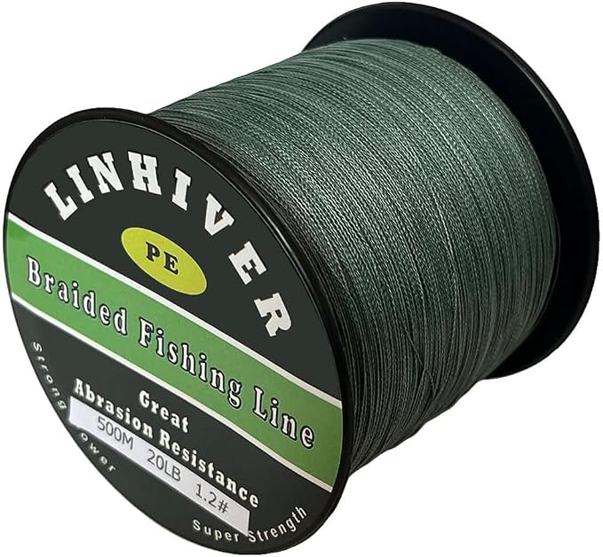 Braided Fishing Line, Strong Power, Great Abrasion Resistance, Thin Diameter, No Stretch, Low Memory and High Sensitivity(164/328/547/1093Yds) 10/15/20/30/40/50/60/70/80/100LB,4/8 Strands