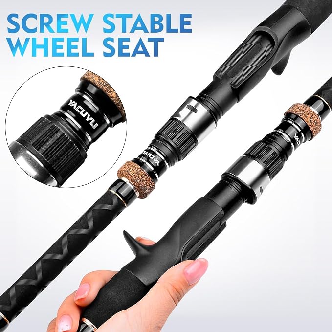 PROBEROS Surf Fishing Rod - Casting Spinning Fishing Rods with Tube(Case) 3 Piece 9'/10'/11'/12' Carbon Saltwater Travel Surf Spinning Rods