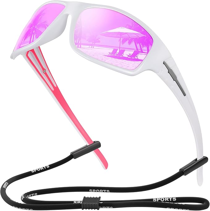 XVXV Polarized Sports Sunglasses for Men, Wrap Around Sun Glasses UV Protection for Cycling Fishing Driving