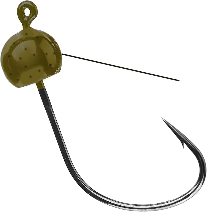 Reaction Tackle Tungsten Wacky Jig Heads - 5-Pack for Bass Fishing Jigs, Weedless Option Wacky Worm Hook - Finesse Jig for Soft Plastics