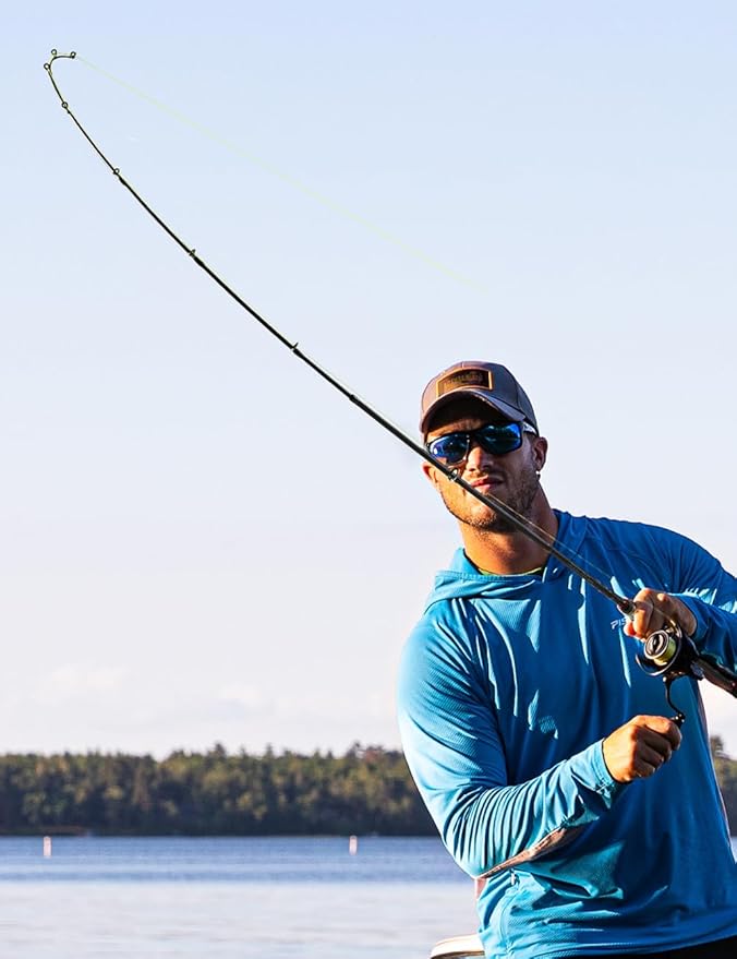 Piscifun Torrent Fishing Rod, IM6 Carbon Baitcaster Rod & Spinning Rod, High Sensitive Lightweight Casting Rod & Spinning Fishing Rod, Zirconium Oxide Rings, 2 Pieces Baitcast Rod & Spin Rod