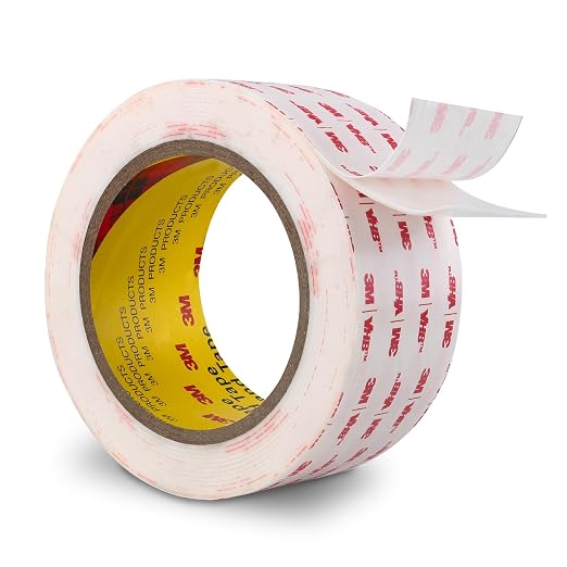 3M Double Sided Tape Heavy Duty 2''x15.4Ft 0.043in Thick Mounting White 4950 Adhesive Waterproof Heat Resistant Foam Tape for Automotive Window Door and Sign Deco Nameplates Indoor Outdoor