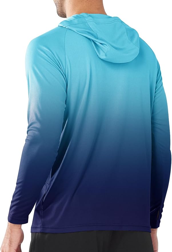 NORTHYARD Men's UPF 50+ Rash Guard Hoodie Long Sleeve Sun Protection Shirt Fishing Swim Beach Hiking Quick Dry Lightweight