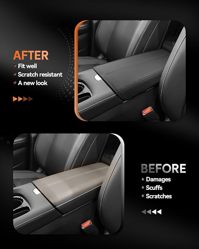 CDEFG for 2025 2026 Nissan Murano Center Console Cover Armrest Box Cover for Murano (SV, SL, Platinum) Accessories Console Arm Rest Protector