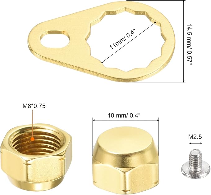 PATIKIL Fishing Reel Screw Nut Locking Plate Right Handle Locking Caps Screw Nut Replacement for DIY Fishing Accessories