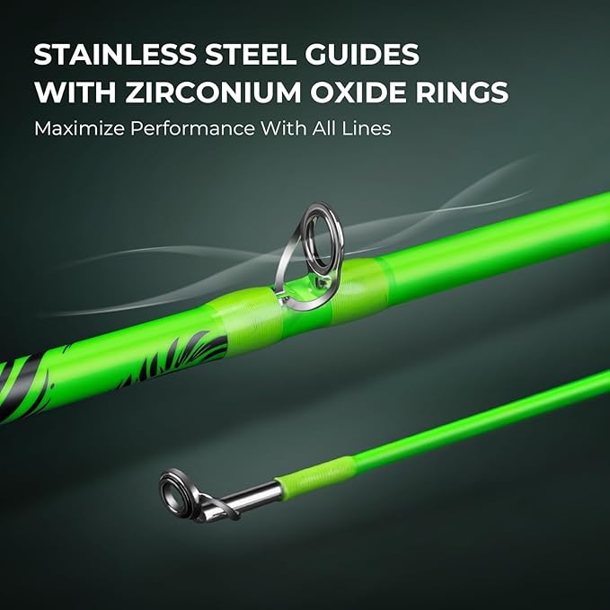 KastKing Zephyr Dual Tip Casting Rods & Spinning Fishing Rods, Lightweight KastFlex IM6 Graphite Rod, Dual Tips Section for Different Powers, Built-in Hook Keeper, PTS Power Transition System