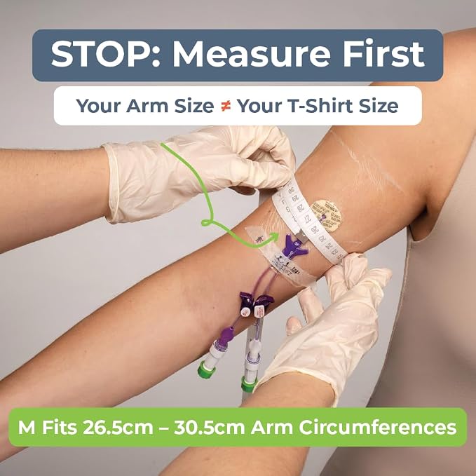Mighty Well PICCPerfect PICC Line Cover: Soft Touch Double Layer PICC Line Arm Cover | Solid Blush, Medium