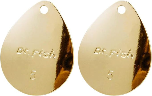 Dr.Fish 30 Pack Fishing Spinner Blades Colorado Willow Kit Gold Silver Spinner Lure Making Parts Accessories DIY Spinnerbait Inline Spinner Walleye Rigs