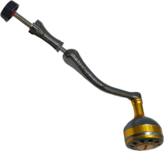 Fishing Reel Crank Handle Grip Knob Ergonomic Spinning Wheel Handle Non-Slip Rotary Control Arm with Tension Ball Tackle Replacement Part