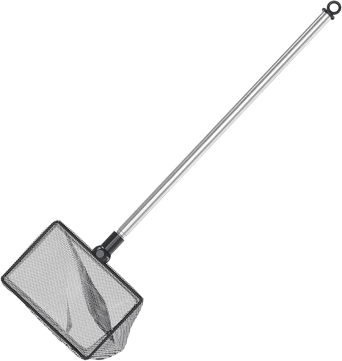 Pawfly Aquarium Fish Net with Extendable 9-24 Inch Long Handle for Betta Fish Tank Small Koi Pond and Pool