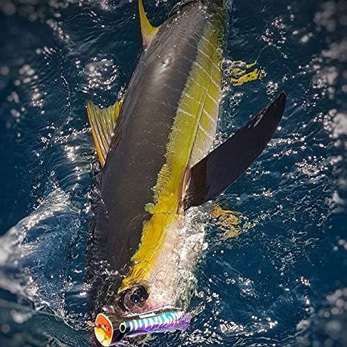 Nomad Design Chug Norris Topwater Popper Lure Collection – Floating Offshore Saltwater Surface Fishing Plug - Durable HD Body for Big Game - Realistic Splash & Erratic Action