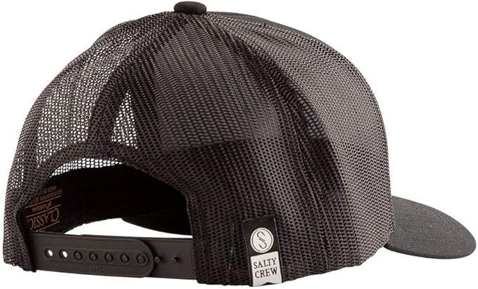 Salty Crew Shark Logo Retro Trucker Hat - Unisex Adjustable Baseball Hat for Adults - Premium Cotton