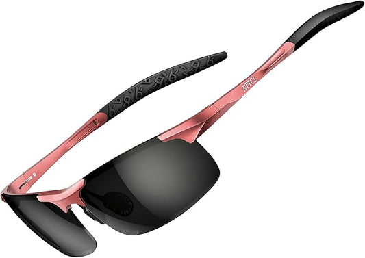 ATTCL 0.9 oz Polarized Sunglasses Men Sports: UV Protection Anti Glare Wrap Around Lightweight Metal Fishing Golf Running