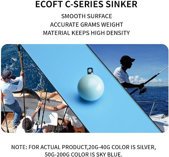 Lead Free Fishing Weights Sinkers 20g-200g Coated Egg Sinkers Cannonball Weights Assorted Sizes Bag and Fishing Weights Assortment Box Non-Lead Fishing Weights Saltwater Freshwater
