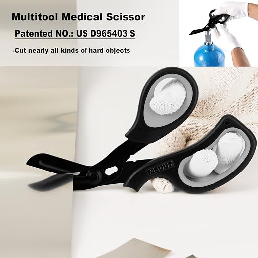 MEUUT 2 Pack Trauma Shears Patented Bandage Scissors for Left and Right Hand- Medical Supplies with 8 inch Heavy Duty Medical Scissors for EMT Workers Nurses