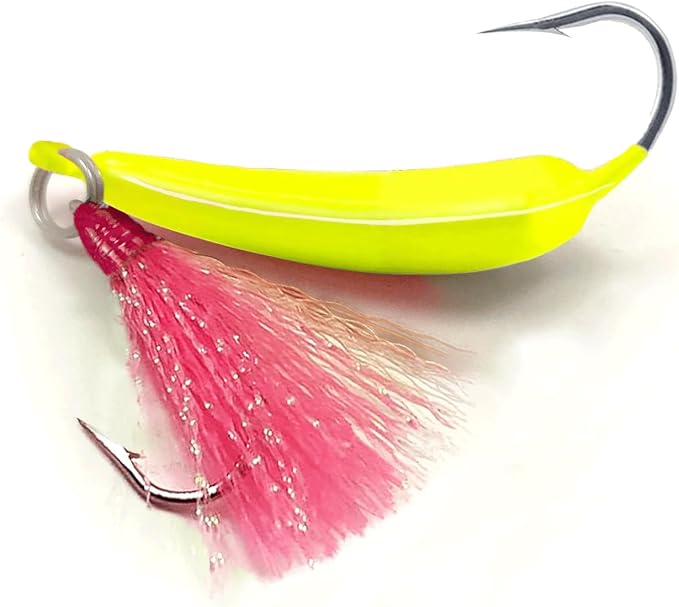 5 Pack Fishing Jig Heads, Swimbait Jigs Pompano Jigs with Teaser Hooks, Surf Fishing Jigs Saltwater Jig Heads Stand Up Jig High Carbon Steel O'Shaughnessy Hooks jigs