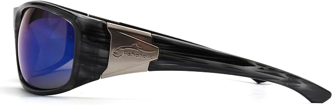 Fishoholic Polarized Fishing Sunglasses with Metal Logo UV400 Fishing Gift with Hard Case and Pouch