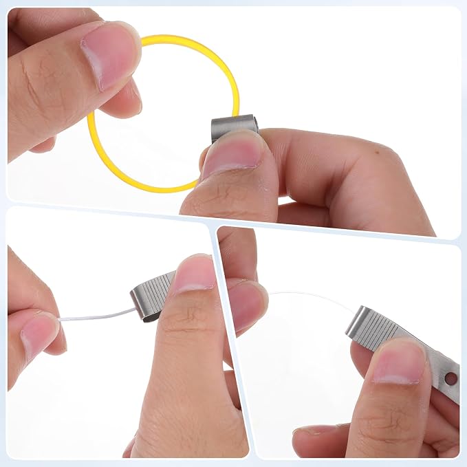 Thinp 3 Pcs Fishing Line Cutter Nipper with Hook Eye Cleaner Pin, Fly Fishing Line Clippers Stainless Steel Fishings Lines Scissors Cutting Tool Multi-Purpose Cutting Nipper Accessories for Braid Mono