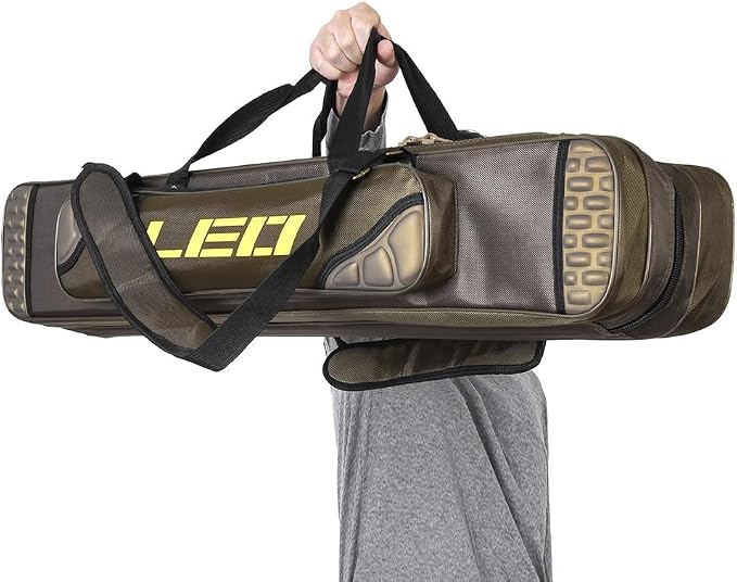Lixada Fishing Rod Case Potable Canvas Fishing Pole Tools Reel Storage Bag Durable Fishing Gear Tackle Carry Cases 3 Layer, 90cm