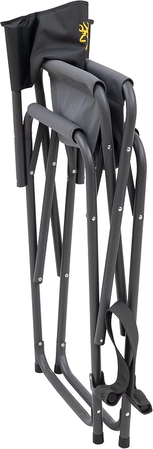 Browning Directors Chair - Outdoor Folding Chairs Made with Durable Fabric and Sturdy Aluminum/Steel Frame, with Extra Tall Seat and Flip-Down Footrest