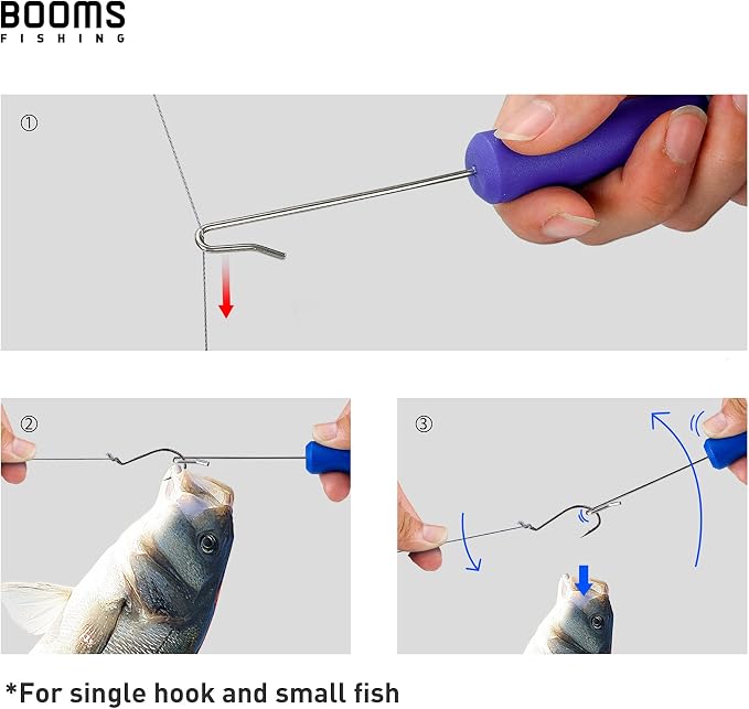 Booms Fishing R05 Fish Hook Remover, Dehooker for Saltwater and Freshwater, 7 inch Fish Hook Quick Removal Device, Portable Fish Accessories and Tools, 2pcs
