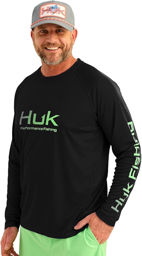 HUK Men's Pursuit Vented Long Sleeve Fishing Shirt (+30 UPF)
