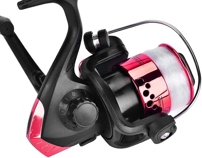OUKENS Fishing Reel, 3 Colors Freshwater Plastic Plating Lightweight Spinning Fishing Reel Tackle Accessory