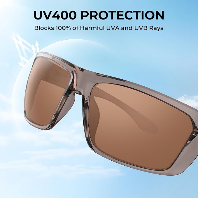 KastKing Huzzah Polarized Sport Sunglasses for Men and Women, Ideal for Driving Fishing Cycling and Running,UV Protection