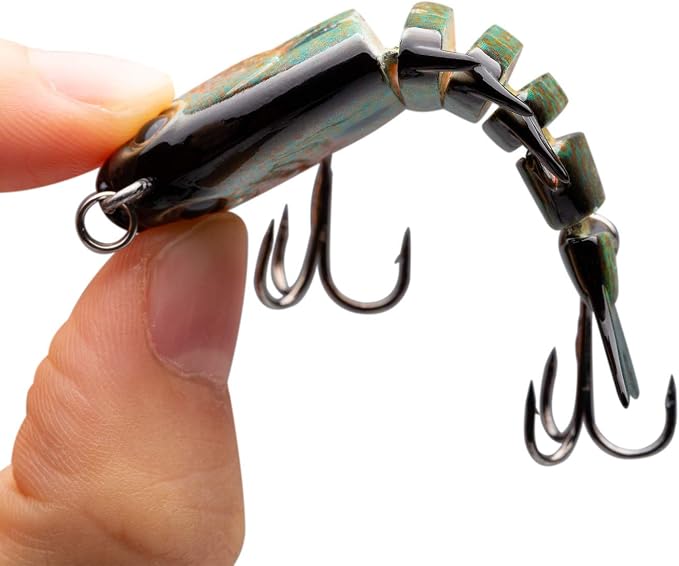 Bassdash SwimPanfish 0.34oz Hard Swimbaits Multi Jointed Topwater Trout Bass Fishing Crank Lure for Freshwater and Saltwater