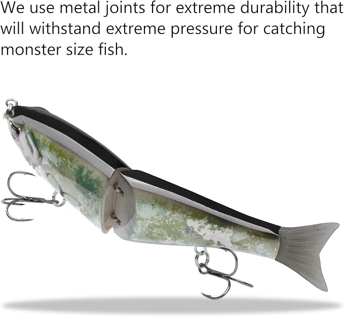 Bassdash SwimShad Glide Baits Jointed Swimbait Bass Pike Salmon Trout Muskie Fishing Lure