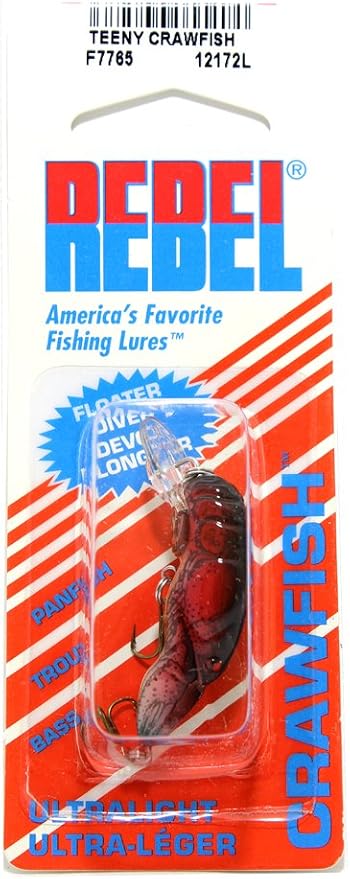 Rebel Lures Original Realistic Crawfish Crankbait Fishing Lure