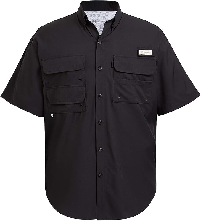 Bassdash UPF 50 Men’s Fishing Dress Shirt Button Down Woven Short Sleeve Outdoor