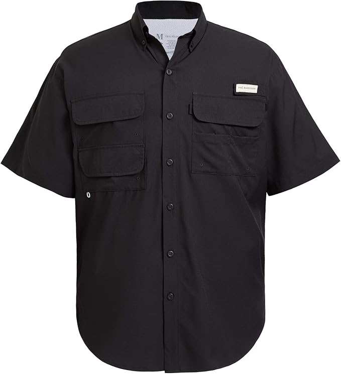 Bassdash UPF 50 Men’s Fishing Dress Shirt Button Down Woven Short Sleeve Outdoor