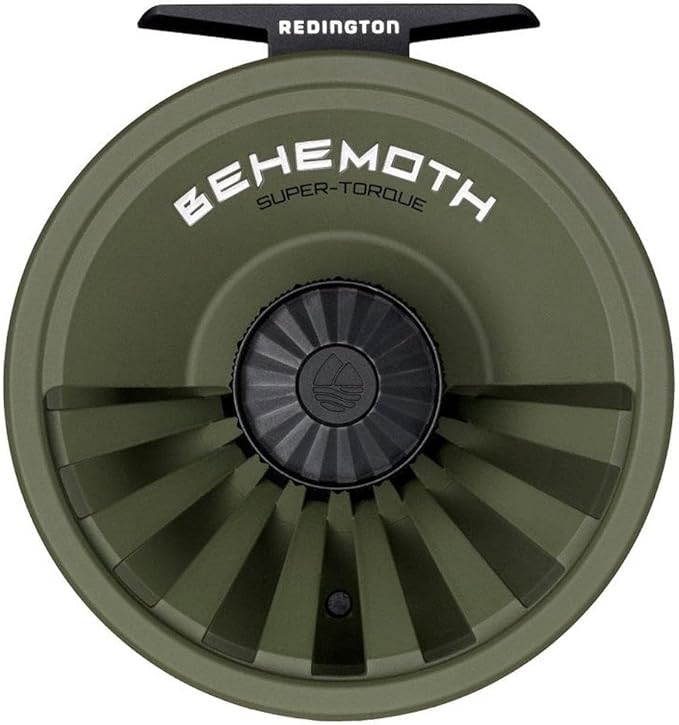 Redington Behemoth Fly Reel – Heavy-Duty Carbon Drag, Large Arbor, Die-Cast Frame & Deep V-Spool – Freshwater & Saltwater Fly Fishing Reel for Trout, Bass, Salmon & Big Game