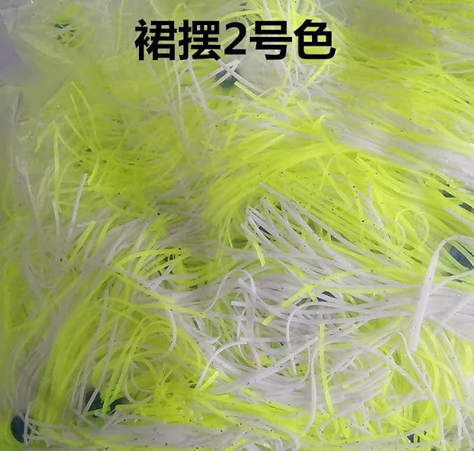 Pack of 12 Colorful Silicone Skirts Streamer Spinnerbaits Buzzbait Fishing Bait Lures
