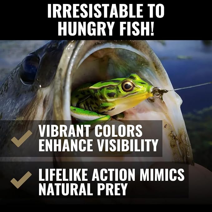 Lunkerhunt TOPCOM01 Topwater Combo – Assortment | Dragonfly, Lunker Frog, & Prop Fish | Durable Fishing Lures