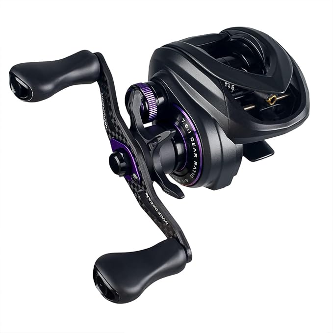 KINGDOM Micro Monster Pro BFS Reel – 0.07oz Ultralight Casting, Only 138g (4.9 oz) Aluminum Frame, CSB Anti-Backlash, Shallow Spool, 7.6:1 – Trout Bass Panfish Finesse Fishing