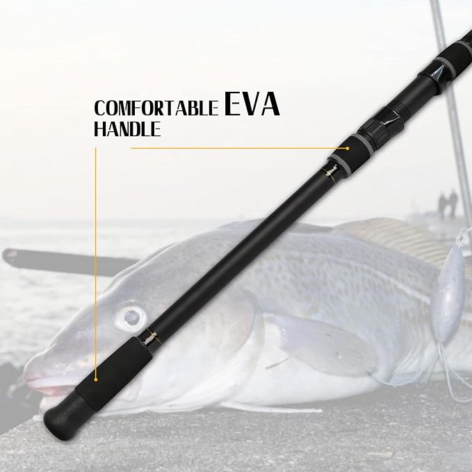 Fiblink Surf Fishing Rod 2 Piece/3 Piece/4 Piece Portable Travel Casting Rod Saltwater Surf Rod (9'/10'/12'/13')