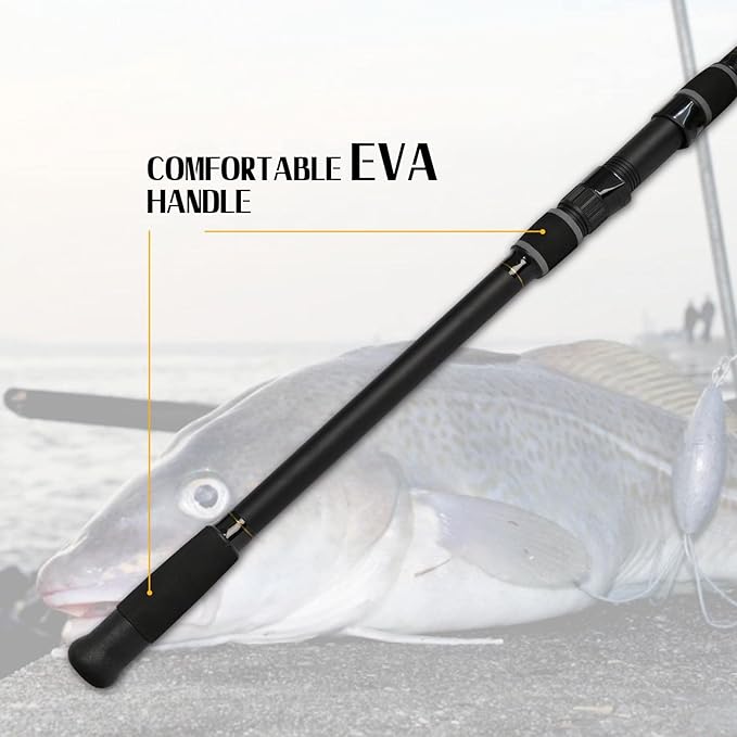 Fiblink Surf Fishing Rod 2 Piece/3 Piece/4 Piece Portable Travel Casting Rod Saltwater Surf Rod (9'/10'/12'/13')