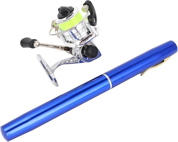Telescopic Fishing Rod Reel Combo Lightweight Fishing Rod Spin Reel System for Freshwater Saltwater Mini Pen Fishing Pole Kit
