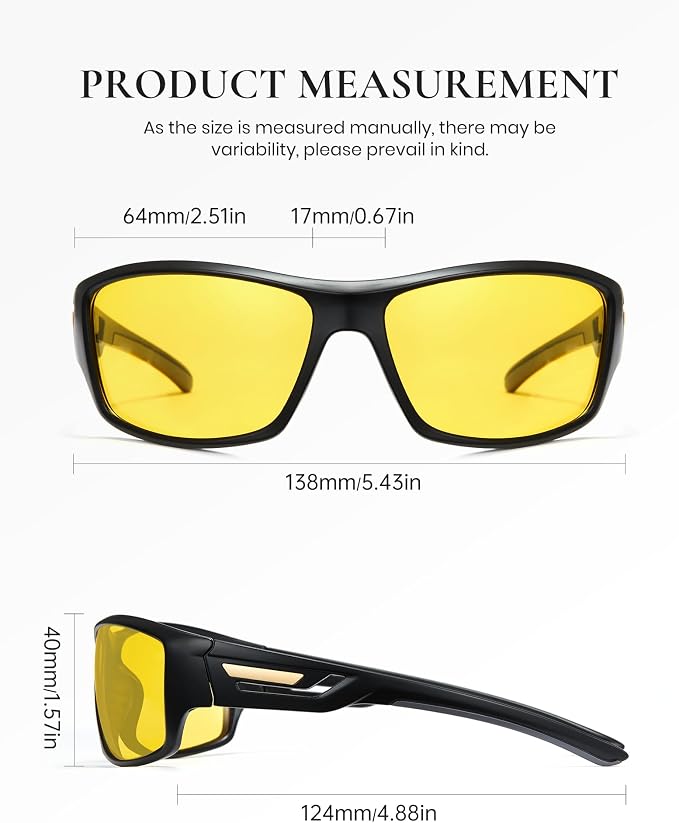 Sports Polarized Sunglasses Men Fishing Sunglasses See Fish in Water Wrap-around Glasses UV400