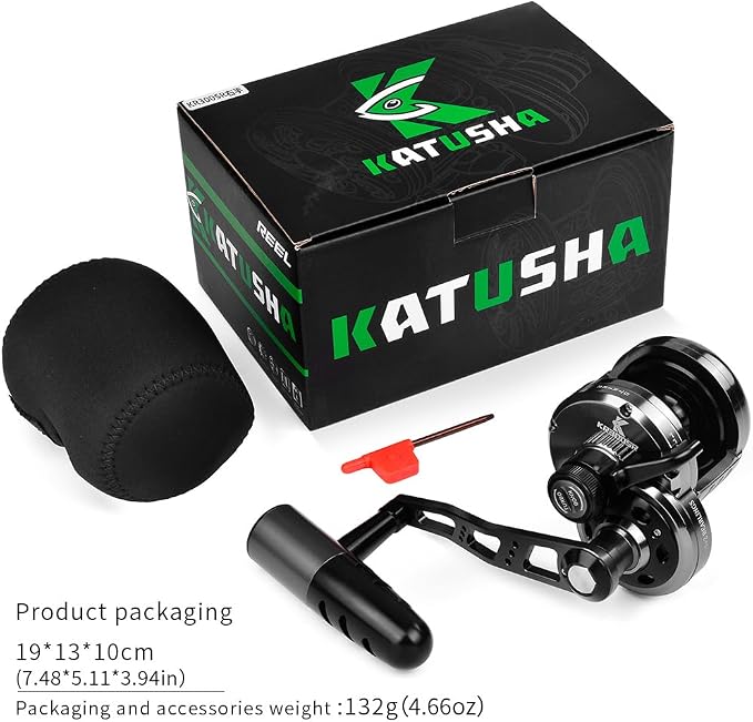 Jigging Reel Conventional Reels - Lever Drag Saltwater Heavy Duty Deep Ocean Big Game Offshore Round Aluminum Trolling Reel - Black Saltwater Jigging Fishing Reels