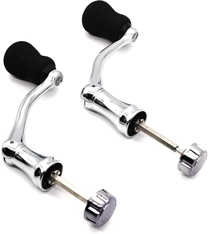 Mixed Pack Fishing Spinning Reel Handle, All-Metal, with The Grip EVA for Spinning Reels Replacement Grip Parts,2 Pack, Large,X-Large