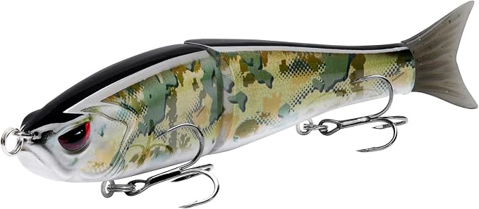 Bassdash SwimShad Glide Baits Jointed Swimbait Bass Pike Salmon Trout Muskie Fishing Lure,3-Pack
