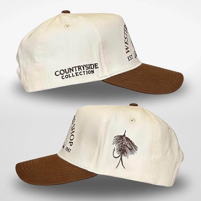 Vintage Western Trucker Hat | Men & Women | Country Cute Caps for Cowgirls Cowboys | Camo Denim Embroidered Cotton | Snapback