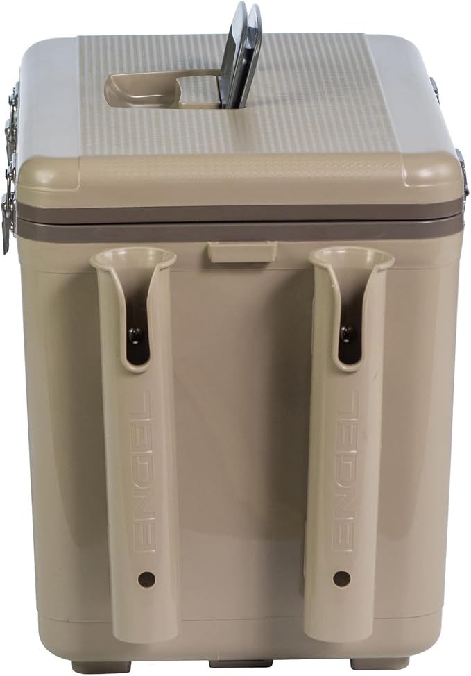 Engel UC30 Leak-Proof, Air Tight, Fishing Drybox Cooler with Built-in Fishing Rod Holders, Also Makes The Perfect Hard Shell Lunchbox for Men and Women