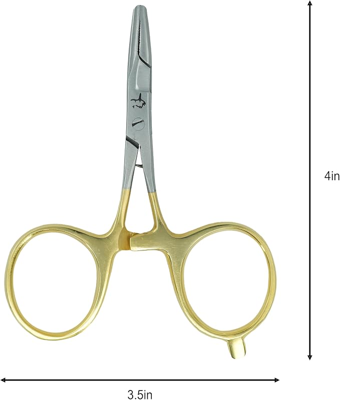 Kingfisher Fishing Accessory Fly Fishing Scissor Clamp Forcept Hemostat for Fly Fishing Hook Removal, Straight