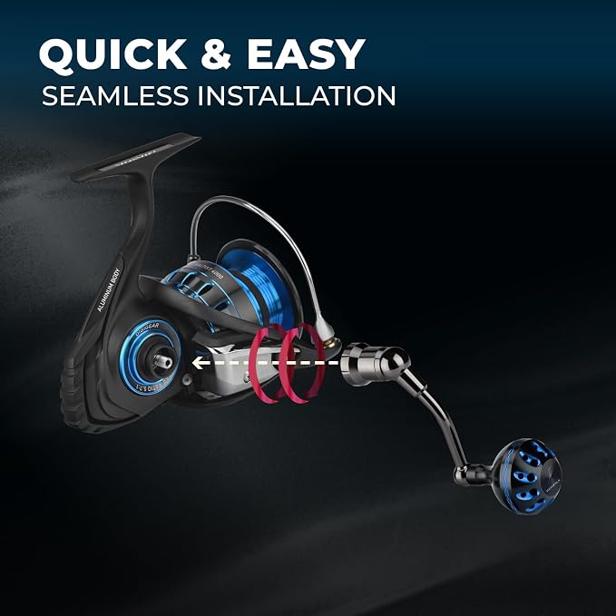 GOMEXUS Power Handle for Daiwa 16 Saltist 4000 4500 5000 22 Saltist MQ Spinning Reel Crank