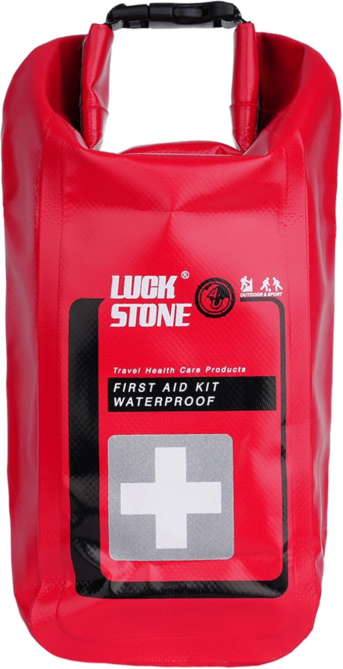 Emergency Kit Boating Waterproof with Top Roll Kit, Buckles Camping Beach Swimming Rafting Red Fishing Boating Kayaking
